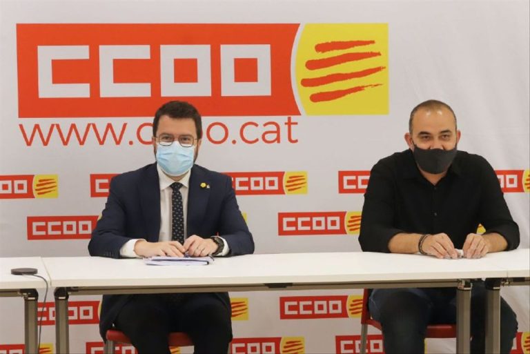 Aragonès Visits CCOO Who Urges Him To Approve Some Strategic Budgets
