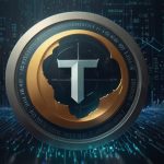 A digital illustration of the Tether (USDT) logo, featuring a stylized "T" in white against a gradient blue circular background, symbolizing cryptocurrency stability.