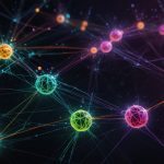 Digital illustration of Hedera Hashgraph’s network, showcasing interconnected nodes with glowing lines and the HBAR logo, symbolizing blockchain transactions and stablecoin growth.