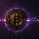 A sleek digital rendering of the Solana cryptocurrency logo, featuring a stylized purple and white circular emblem with the SOL ticker, glowing softly against a dark, futuristic blockchain-inspired background.