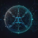 A vibrant digital illustration of the Toncoin logo, featuring a sleek, futuristic design with a glowing blue and white color scheme, set against a dynamic blockchain-inspired background.