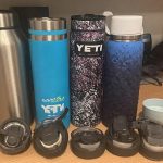Camping YETI bottles, YETI drinking bottles and other bottles