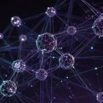 Digital artwork of SUI’s blockchain network, featuring interconnected nodes and glowing SUI tokens against a sleek, tech-inspired purple background.