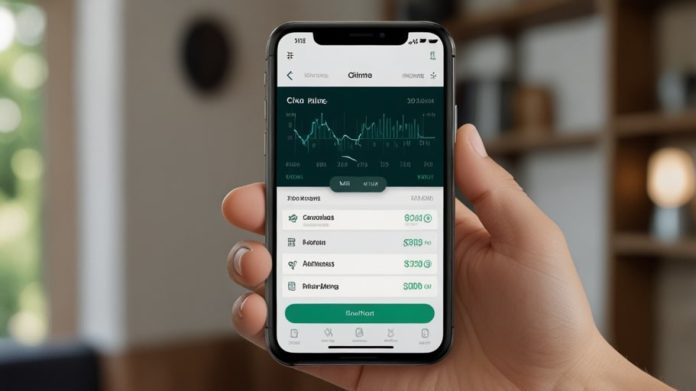 A smartphone displays the Chime+ Premium Tier banking app, showcasing advanced financial tools and features.