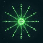 A digital chart displaying the upward price trend of XRP with a glowing blue line against a dark background, symbolizing its recent surge.