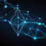 Arbitrum logo on a digital blockchain background