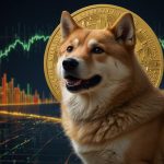 A vibrant illustration of the Dogecoin Shiba Inu mascot riding an upward rocket against a backdrop of rising price charts, market cap figures, and trading volume spikes, symbolizing the 6.4% daily surge on July 17, 2025.