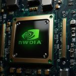 A vibrant line chart displaying Nvidia’s stock price surge in 2025, with a steep upward trend against a dark background, highlighting key milestones and a peak near $170.