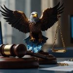 A conceptual illustration showing the Barclays bank logo overlaid with a large red penalty stamp marked "£42 Million Fine" from the Financial Conduct Authority, symbolizing regulatory action against financial crime risk failures in the UK banking sector.