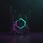 A stylized logomark of the Solana cryptocurrency, featuring three stacked parallelograms in a gradient from purple to green, symbolizing speed and scalability in blockchain technology.