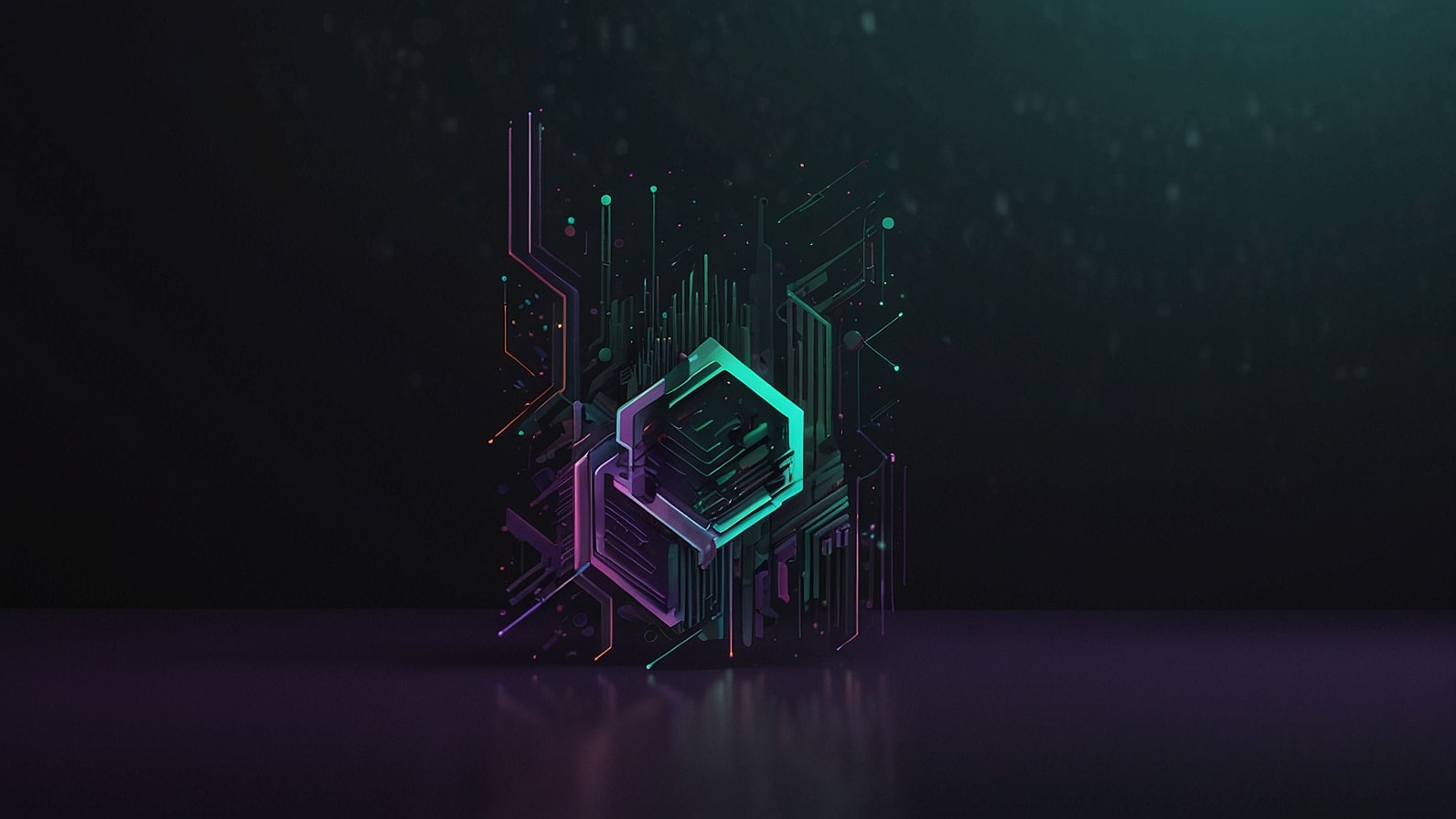 A stylized logomark of the Solana cryptocurrency, featuring three stacked parallelograms in a gradient from purple to green, symbolizing speed and scalability in blockchain technology.