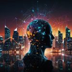 A digital illustration of a rising stock chart with quantum and blockchain symbols, representing Quantum Blockchain Technologies' share price growth in 2025.