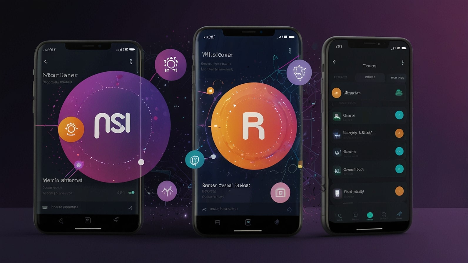 Digital illustration of a sleek MoonPay interface displaying a non-custodial wallet, with blockchain networks and external wallet icons like MetaMask and Trust Wallet in the background.