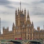 UK Parliament building, symbolizing government oversight on welfare reform and migrant-related public spending.