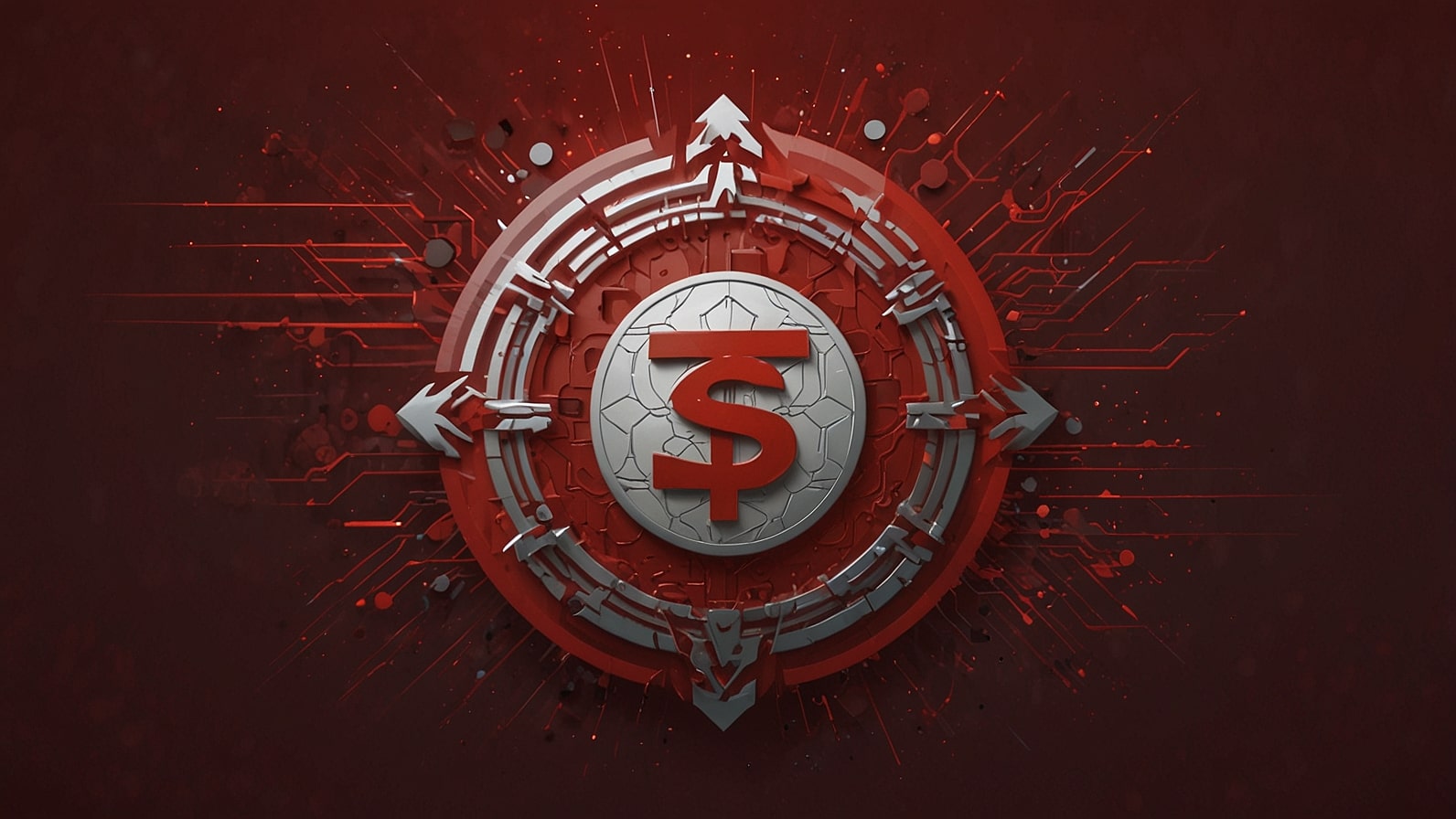 A high-resolution image of the Cronos (CRO) cryptocurrency logo, featuring a bold red and white design with a stylised geometric pattern, symbolising its role in powering the Crypto.com ecosystem.