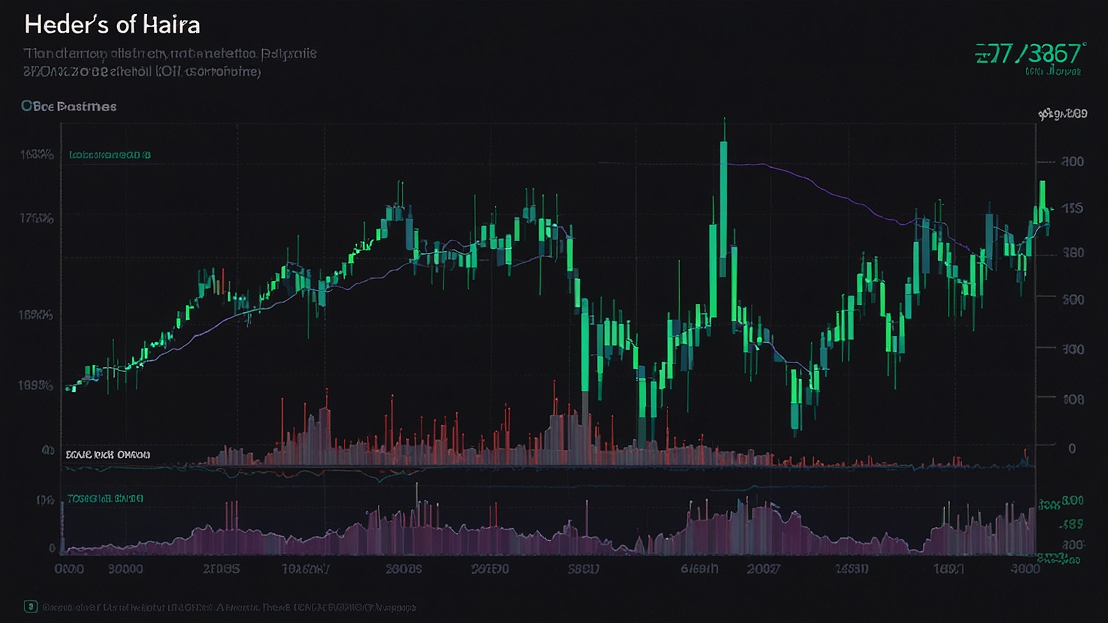 A line chart displaying the price surge of Hedera's HBAR token in August 2025, showing a 7.72% increase in 24 hours with key market data points.