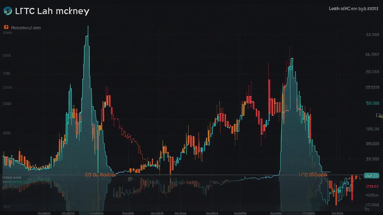A line chart illustrating Litecoin's LTC token price movement in August 2025, reflecting a 2.29% increase in 24 hours with key market metrics.