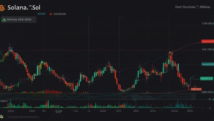 A line chart illustrating the price movement of Solana (SOL) in August 2025, showcasing a recent 5% dip and key technical levels.
