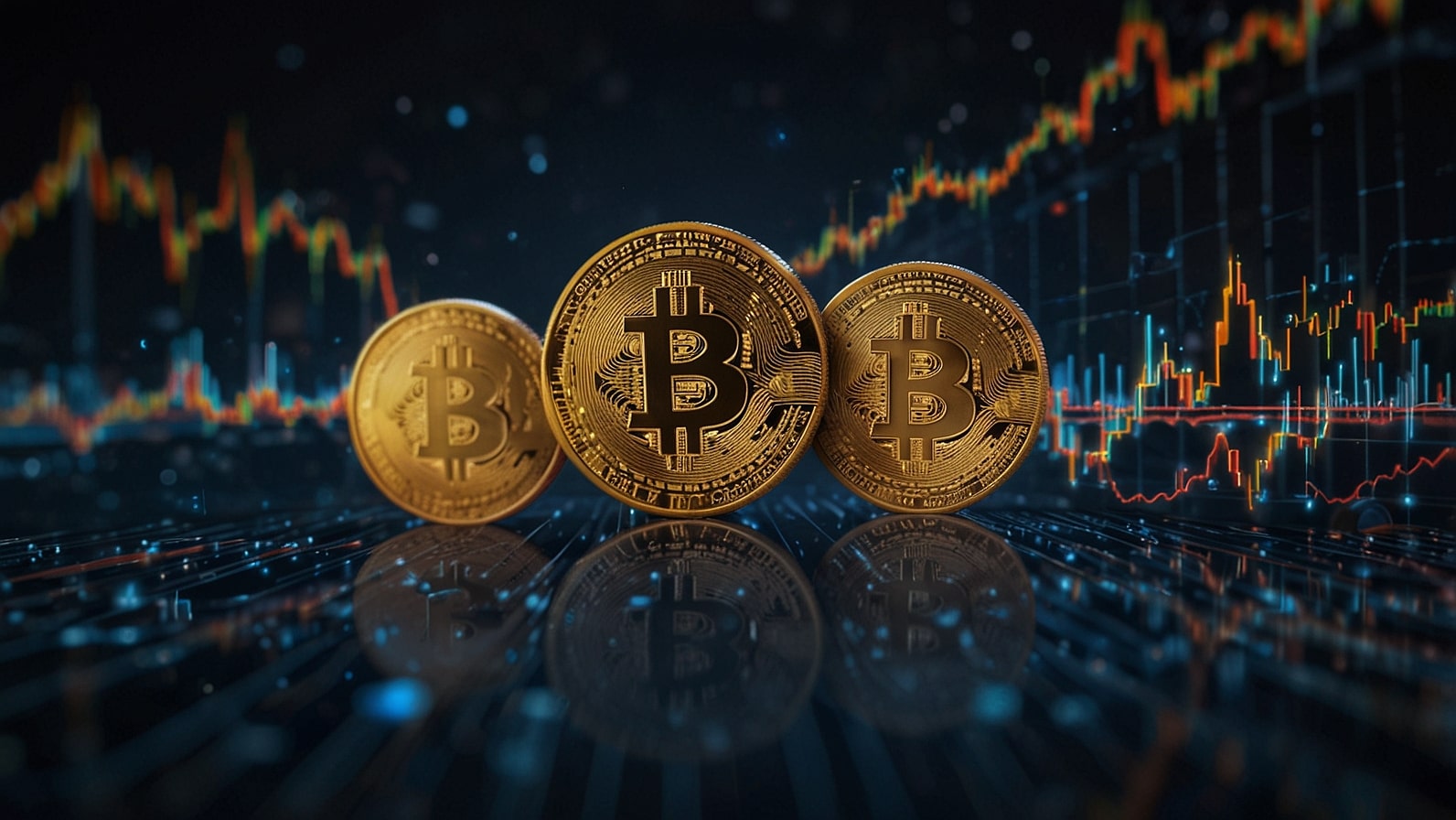 Line chart showing Ethena (ENA) price surge of 13.6% in 24 hours, with market cap and TVL metrics, set against a futuristic blockchain background.