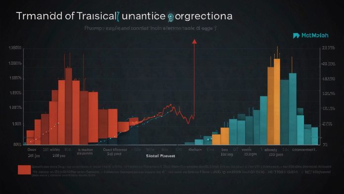 Bar chart illustrating DJT stock price projections for 2025, showing three scenarios: Bear Case at $40 (red), Base Case at $80 (teal), and Bull Case at $135 (blue). The y-axis represents stock price in dollars, and the x-axis lists the scenarios, with a title 