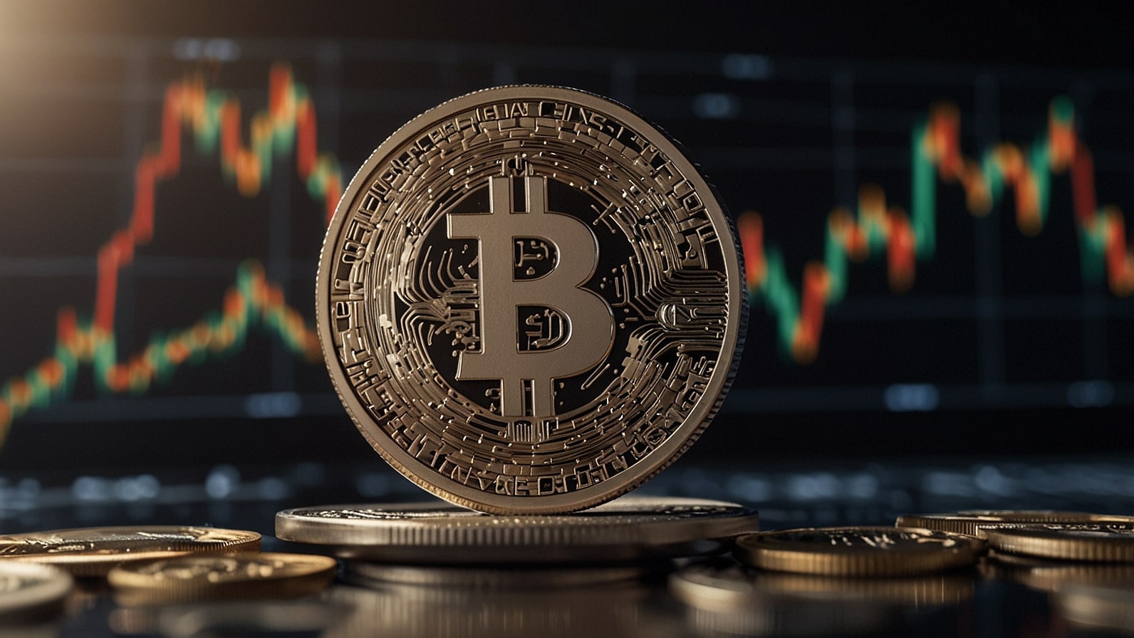 A dynamic digital illustration of XRP’s logo glowing over a financial chart, with a silhouette of Chris Larsen and global payment networks in the background, reflecting the August 2025 market excitement.