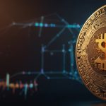 Digital illustration of a glowing Solana (SOL) coin with a futuristic blockchain network in the background, symbolizing its rise amid ETF excitement and quantum computing fears.