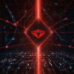 Dynamic Tron (TRX) logo with a sleek red triangle orbiting a futuristic core, set against a backdrop of blockchain nodes and USDT transaction charts, reflecting its $29.5 billion market cap and U.S. Commerce Department GDP integration on September 29, 2025.