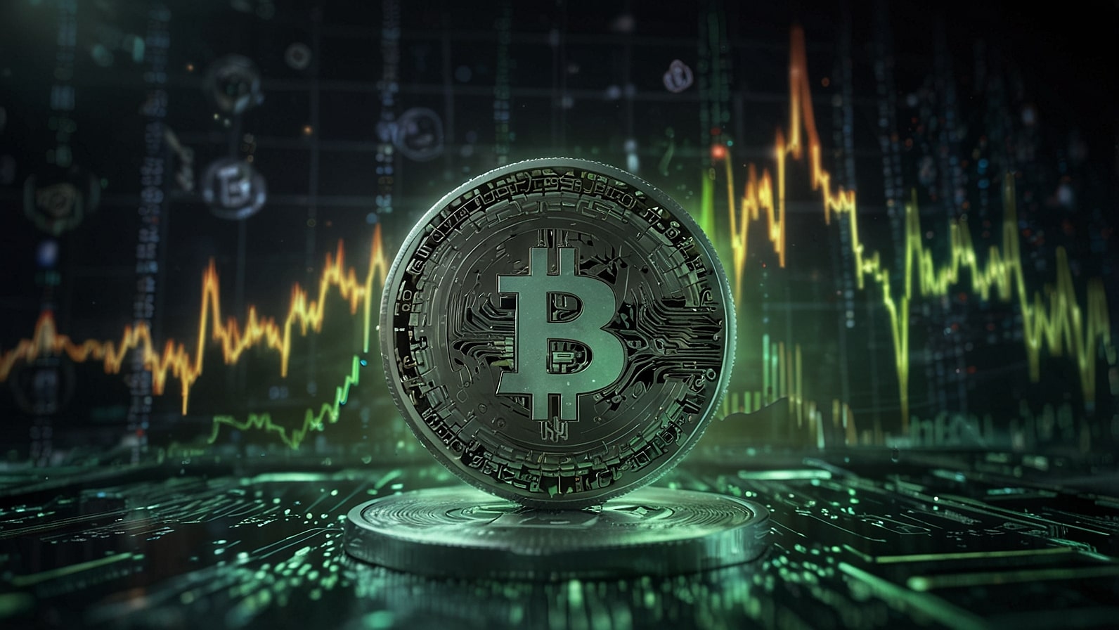 Dynamic digital illustration of the Hedera HBAR cryptocurrency token exploding upward in a green chart surge, surrounded by holographic icons of NVIDIA GPUs, ETF approval stamps, and global partnership logos like Google and IBM, set against a futuristic blockchain network with rising price graphs targeting $0.40 amid a bullish crypto market rally.