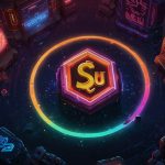 Dynamic illustration of the Sui SUI logo with vibrant gaming and DeFi elements, highlighting a $2 billion TVL milestone and token unlock rally.