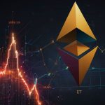 Line chart showing Ethereum ETH price surge above $4,500 in September 2025 with upward trend and blockchain background