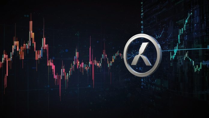 Dynamic digital illustration of the XRP logo with a rising price chart, highlighting its $2.88 stability and potential $4 breakout in the crypto market.