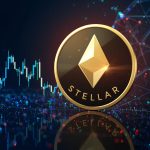 Vibrant digital illustration of the Stellar (XLM) logo with a rising price graph and blockchain nodes, highlighting market trends and upgrades on September 11, 2025.