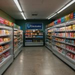 A vibrant supermarket freezer aisle showcasing ice cream brands, reflecting Unilever’s battle with Nestlé over the £1 billion Froneri acquisition in the UK.