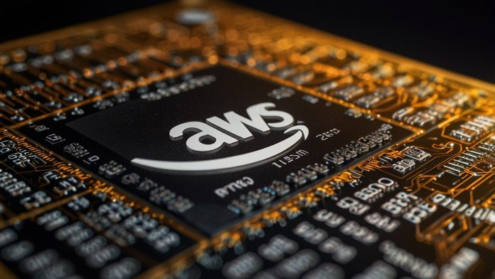 Amazon.com Inc. shares jumping 8% in early trading after AWS unveils Q-Pulse quantum processor during virtual summit, illustrating quantum computing innovation in cloud technology.