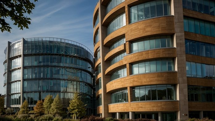 AstraZeneca Shares Soar 3% to 12,450p on Lung Cancer Drug Breakthrough and $2 Billion Buyback AstraZeneca Cambridge HQ with DNA helix and FTSE 100 chart showing AZN +3.2% surge on oncology data October 29 2025