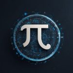 Blue and white Pi Network logo with a stylized "π" symbol on a transparent background, representing the mobile-first cryptocurrency.