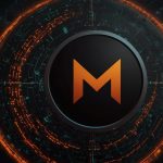 Bold Monero logo with a sleek, black-and-orange circular design glowing against a dark blockchain matrix, symbolizing XMR’s 9% rally to $331.52 and bull flag breakout potential on October 24, 2025.