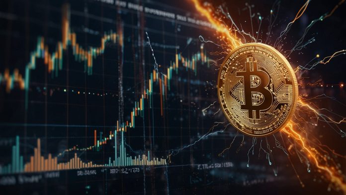 Dynamic chart showing Bittenser (BTSR) cryptocurrency price skyrocketing 25% to $23.12 after U.S. SEC utility token classification on October 6, 2025, with AI blockchain network graphics in the background.