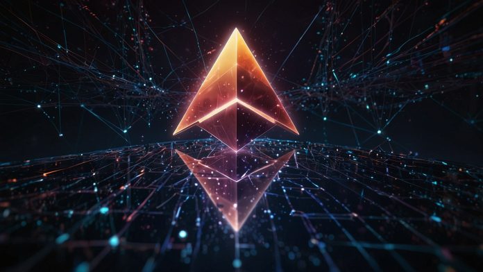 Ethereum Soars Toward $4,000 with Fusaka Upgrade on Horizon Dynamic digital illustration of a glowing Ethereum logo ascending over a futuristic blockchain network, symbolizing ETH’s surge toward $4,000 and the upcoming Fusaka upgrade.