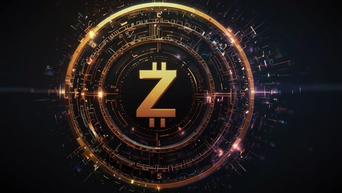 Zcash Surges to $272 with Quantum-Resistant NU7 Upgrade Announcement-min Futuristic digital illustration of a glowing Zcash logo shielded by quantum cryptographic patterns, representing ZEC’s 14% rally to $272.46 and the NU7 upgrade on October 26, 2025.