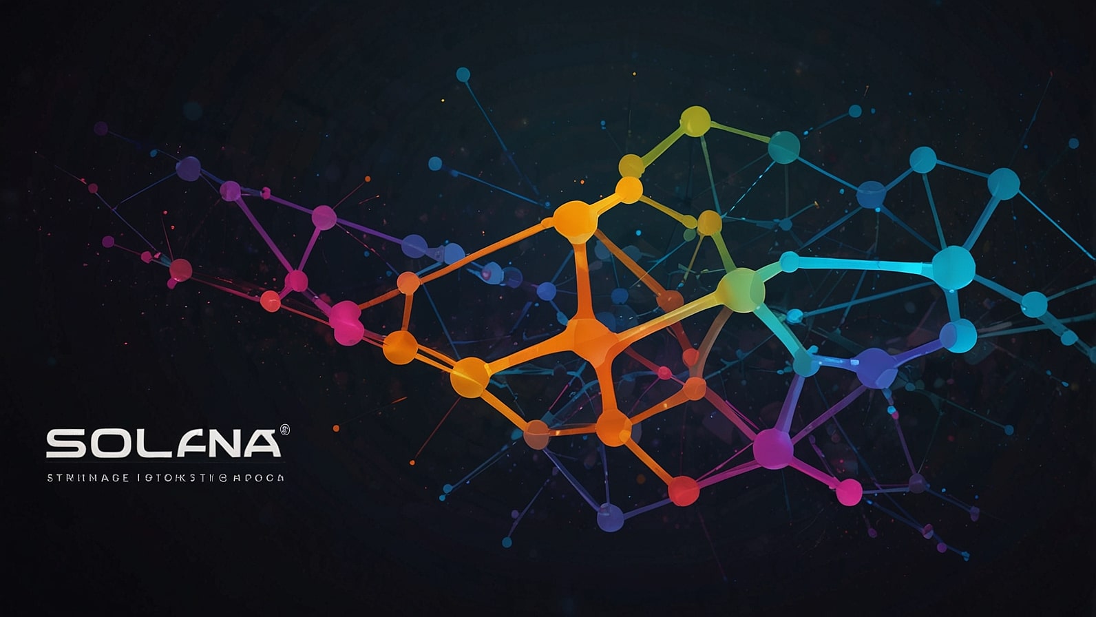 Official Solana logo featuring a stylized, gradient-colored design with interconnected nodes on a transparent background.