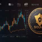 Solana coin logo with market indicators showing 2.5% price surge to $188.50 driven by Gemini credit card launch and network growth in October 2025 crypto news