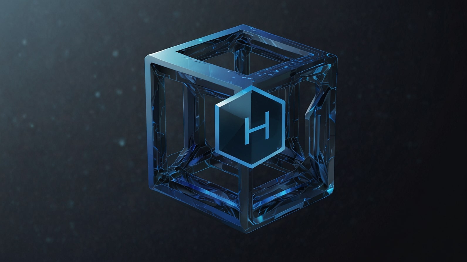 Hedera HBAR logo: Stylized blue hexagonal prism with HBAR text, representing quantum-resistant speed and scalability.