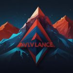 Official Avalanche (AVAX) cryptocurrency coin logo: A dynamic red mountain peak emblem on a blue gradient background, representing the high-speed Avalanche blockchain platform and its native token AVAX.