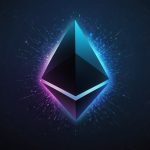 Official Ethereum ETH cryptocurrency logo on gradient blue background with glowing effect, November 10 2025