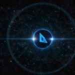 Official Stellar Lumens XLM cryptocurrency logo in glowing blue orbit design on dark space background, November 10 2025