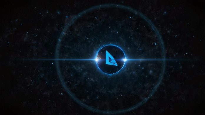 Official Stellar Lumens XLM cryptocurrency logo in glowing blue orbit design on dark space background, November 10 2025