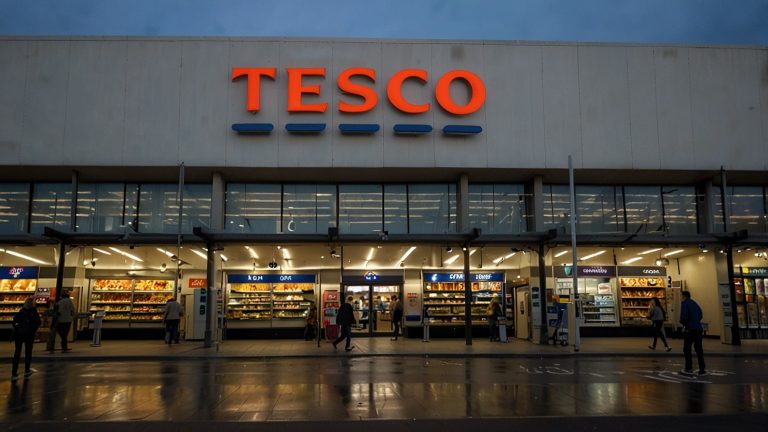 Tesco Shares Dip Amid Market Share Gains and Easing Grocery Inflation in the UK