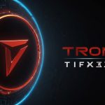 Tron TRX logo: Bold red circular emblem with white TRON text, symbolizing fast, low-cost DeFi and USDT dominance.