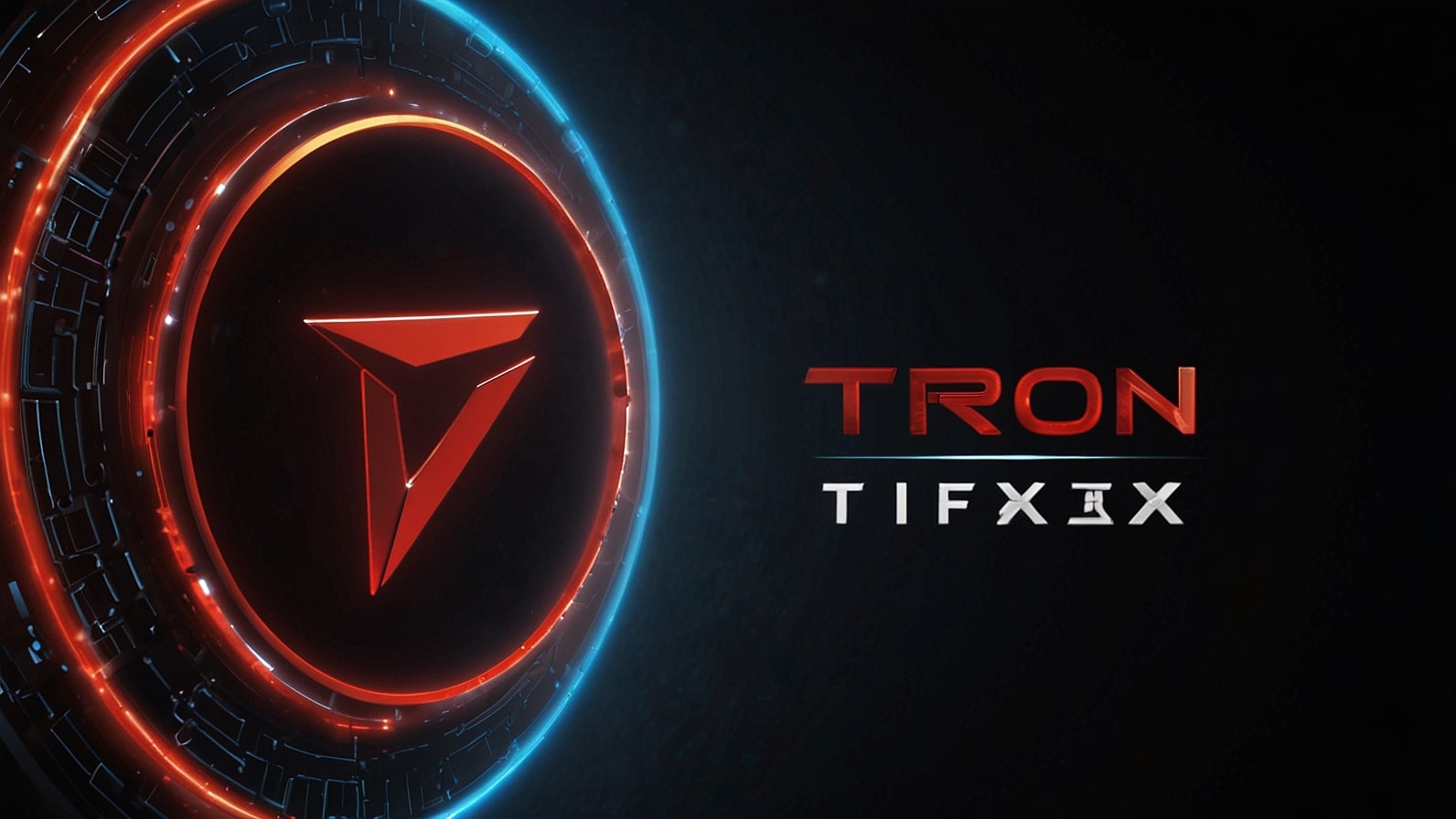 Tron TRX logo: Bold red circular emblem with white TRON text, symbolizing fast, low-cost DeFi and USDT dominance.